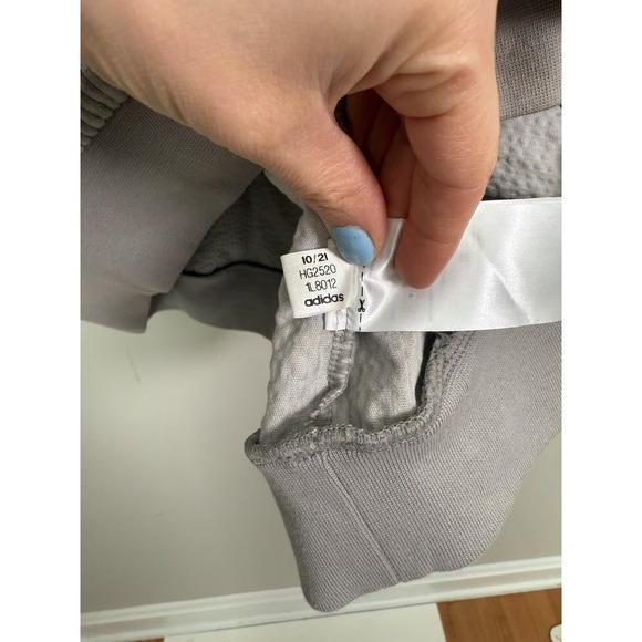 Adidas Ivy Park Hoodie Corduroy Gray Pullover Unisex Sz XL Athleasure - Picture 7 of 9